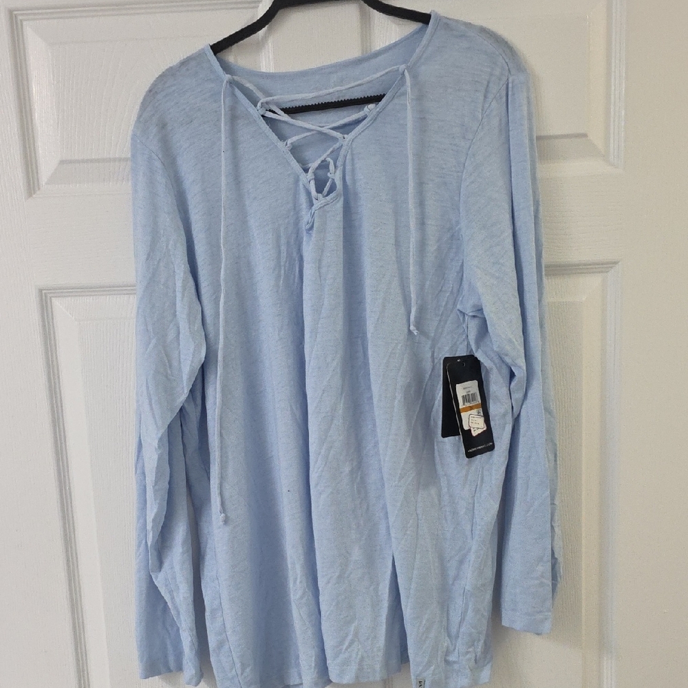 Marc New York Light Blue Performance Top